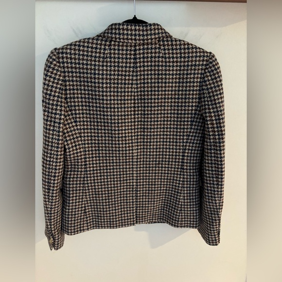 J Crew Schoolboy Houndstooth Blazer 8 Wool Old Money Preppy Equestrian Academia - Picture 4 of 6